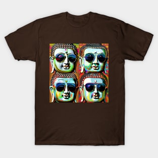 psychedelic buddha in sunglasses T-Shirt